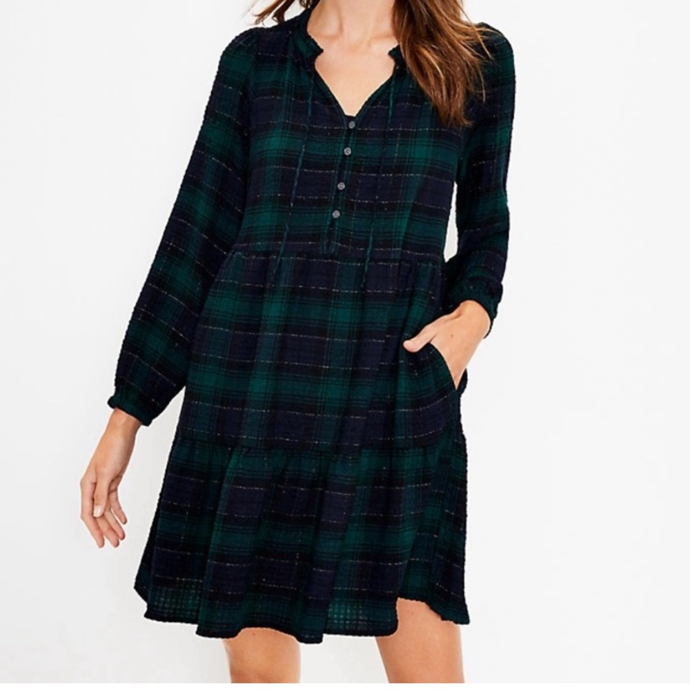 Plaid Green Dress